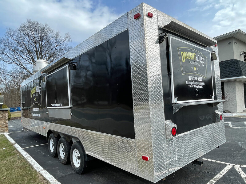 Black and silver food truck